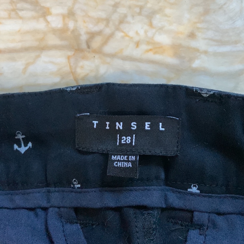 Women’s Tinsel Navy Blue anchor shorts Size 27